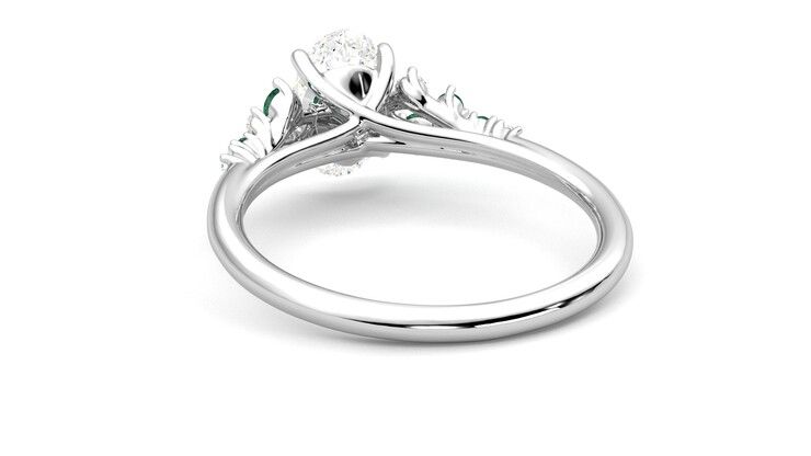 Taylor & Hart Marula Oval Engagement Ring 360 degree image 16