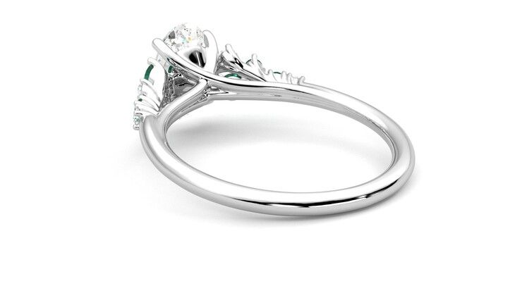Taylor & Hart Marula Oval Engagement Ring 360 degree image 17