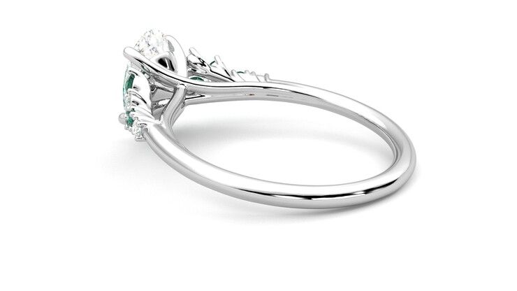 Taylor & Hart Marula Oval Engagement Ring 360 degree image 18
