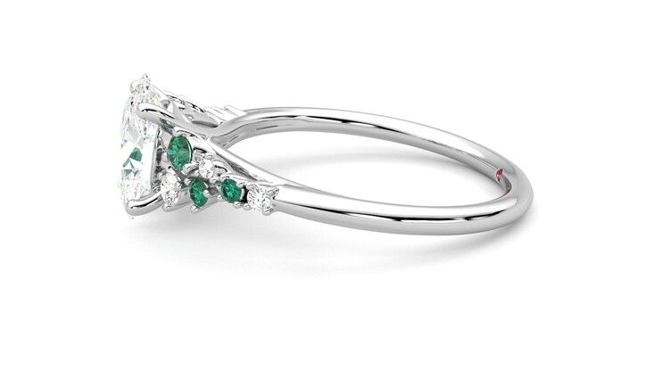 Taylor & Hart Marula Oval Engagement Ring 360 degree image 21