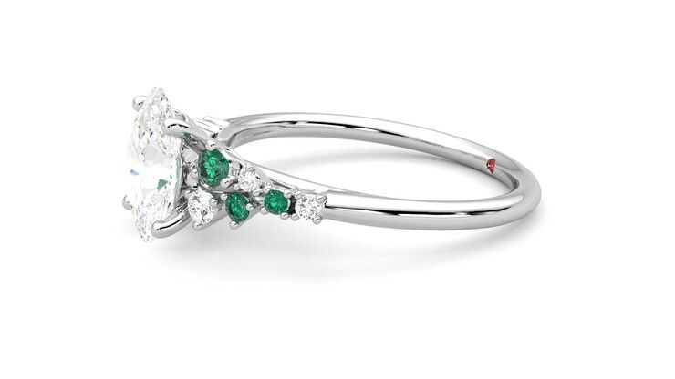 Taylor & Hart Marula Oval Engagement Ring 360 degree image 22