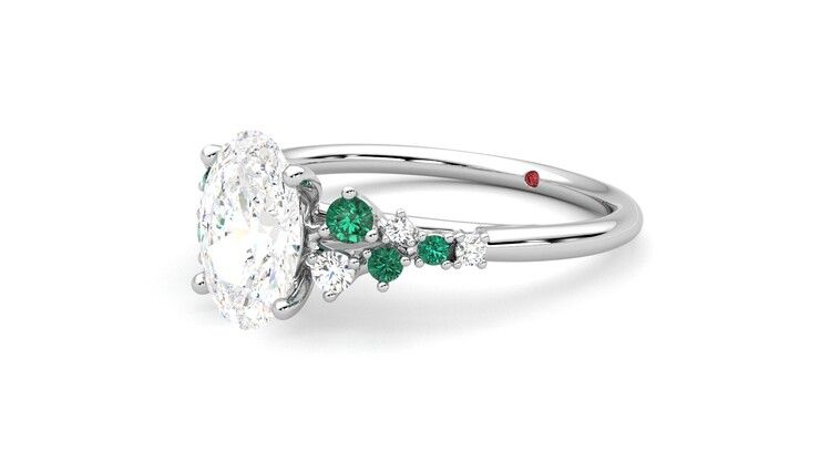 Taylor & Hart Marula Oval Engagement Ring 360 degree image 24