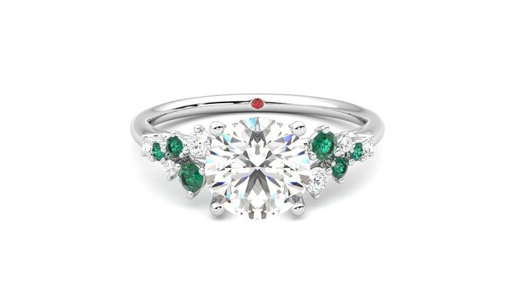 Taylor & Hart Marula Round Engagement Ring 360 degree image 0