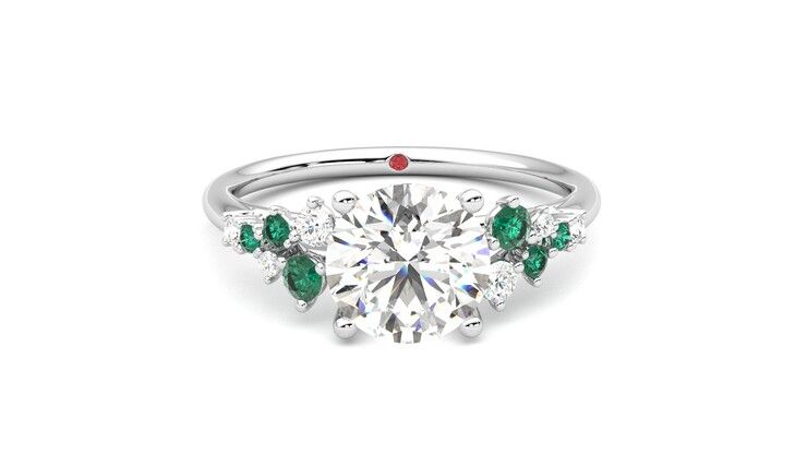 Taylor & Hart Marula Round Engagement Ring 360 degree image 1