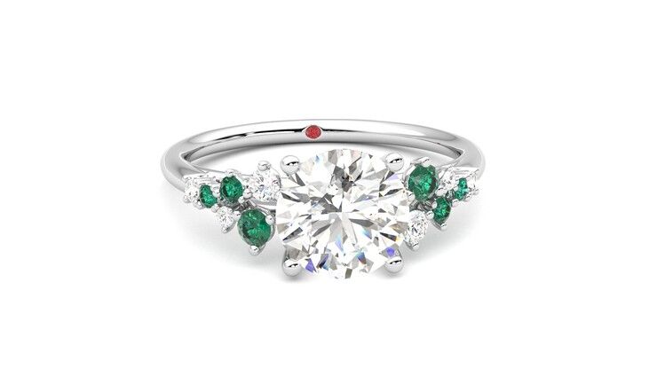 Taylor & Hart Marula Round Engagement Ring 360 degree image 2