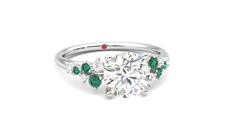 Taylor & Hart Marula Round Engagement Ring 360 degree image 3