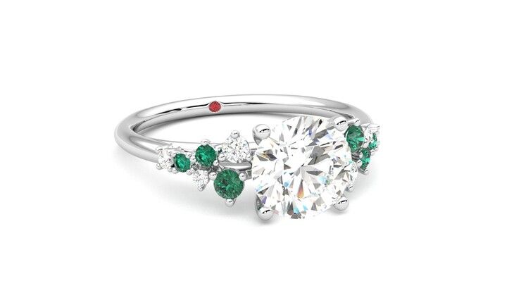 Taylor & Hart Marula Round Engagement Ring 360 degree image 4