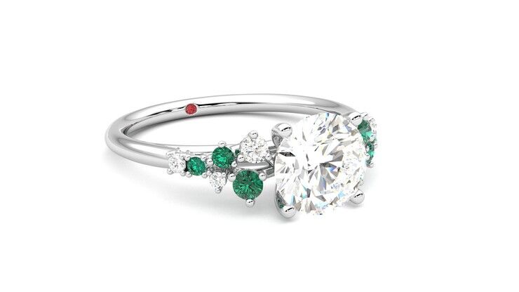 Taylor & Hart Marula Round Engagement Ring 360 degree image 5