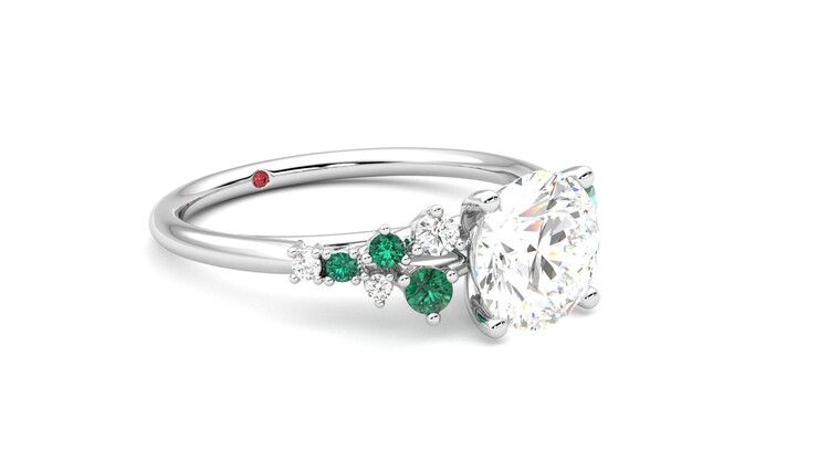 Taylor & Hart Marula Round Engagement Ring 360 degree image 6