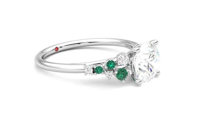 Taylor & Hart Marula Round Engagement Ring 360 degree image 7