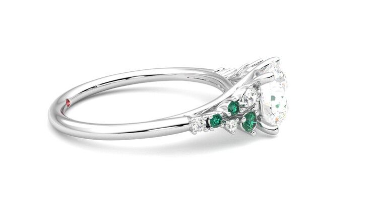 Taylor & Hart Marula Round Engagement Ring 360 degree image 9