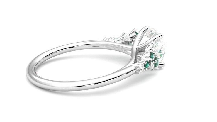 Taylor & Hart Marula Round Engagement Ring 360 degree image 11