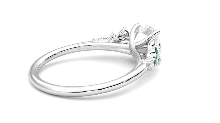 Taylor & Hart Marula Round Engagement Ring 360 degree image 12