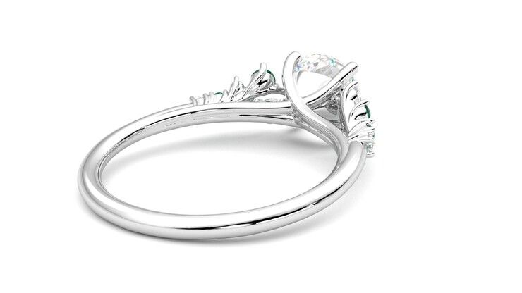 Taylor & Hart Marula Round Engagement Ring 360 degree image 13