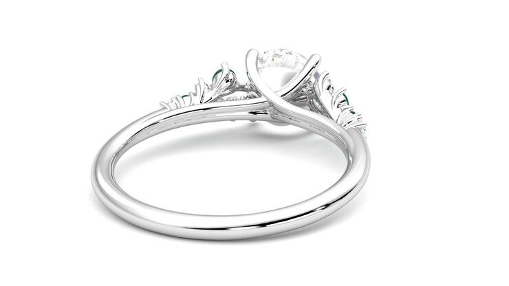 Taylor & Hart Marula Round Engagement Ring 360 degree image 14