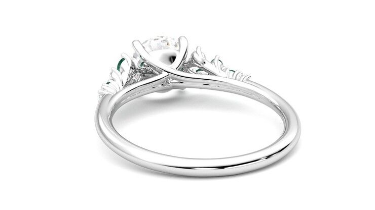 Taylor & Hart Marula Round Engagement Ring 360 degree image 16