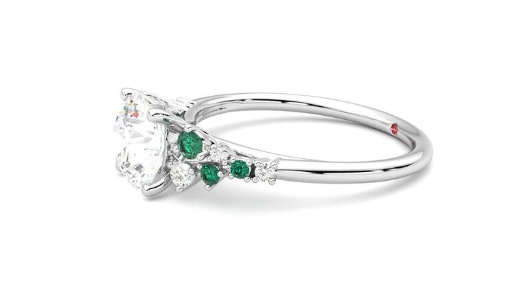 Taylor & Hart Marula Round Engagement Ring 360 degree image 22