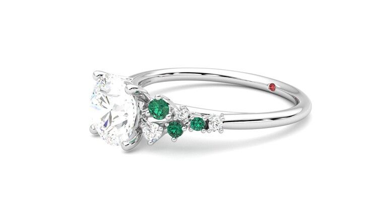 Taylor & Hart Marula Round Engagement Ring 360 degree image 23