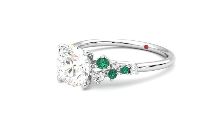 Taylor & Hart Marula Round Engagement Ring 360 degree image 24