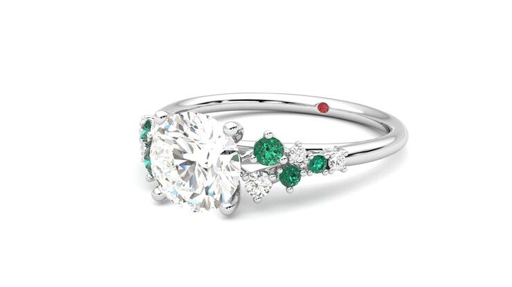 Taylor & Hart Marula Round Engagement Ring 360 degree image 25