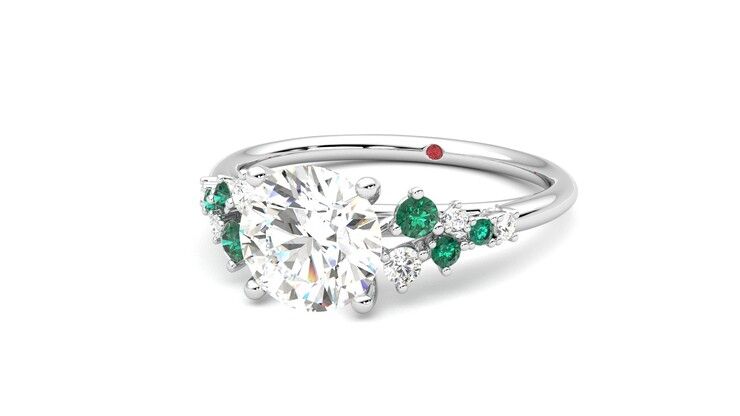 Taylor & Hart Marula Round Engagement Ring 360 degree image 26