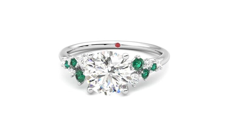 Taylor & Hart Marula Round Engagement Ring 360 degree image 28
