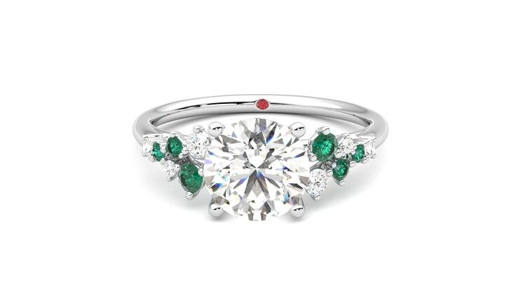 Taylor & Hart Marula Round Engagement Ring 360 degree image 29