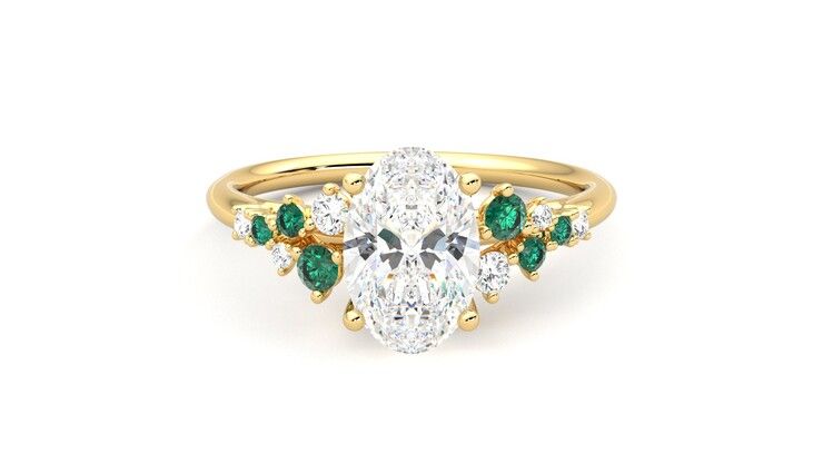 Taylor & Hart Marula Oval Engagement Ring 360 degree image 0