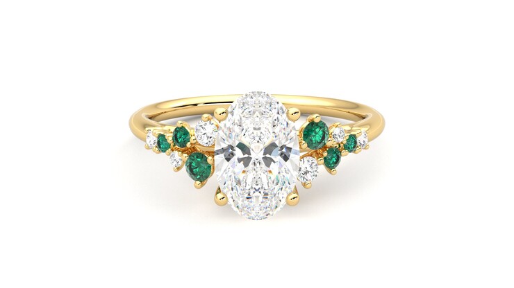 Taylor & Hart Marula Oval Engagement Ring 360 degree image 0