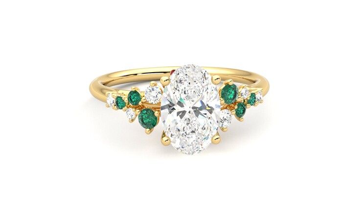 Taylor & Hart Marula Oval Engagement Ring 360 degree image 2