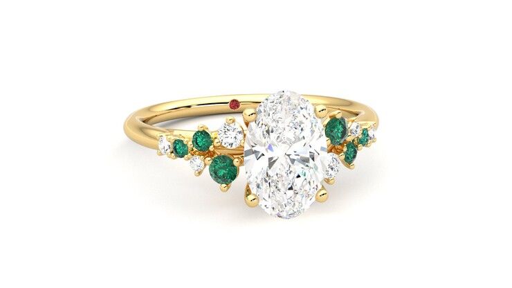 Taylor & Hart Marula Oval Engagement Ring 360 degree image 3