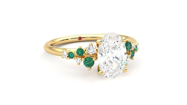 Taylor & Hart Marula Oval Engagement Ring 360 degree image 4