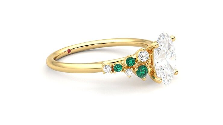 Taylor & Hart Marula Oval Engagement Ring 360 degree image 7