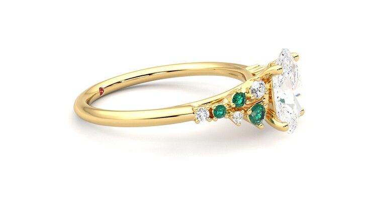 Taylor & Hart Marula Oval Engagement Ring 360 degree image 8