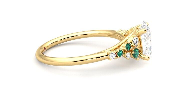 Taylor & Hart Marula Oval Engagement Ring 360 degree image 9