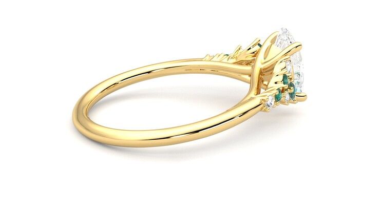 Taylor & Hart Marula Oval Engagement Ring 360 degree image 11