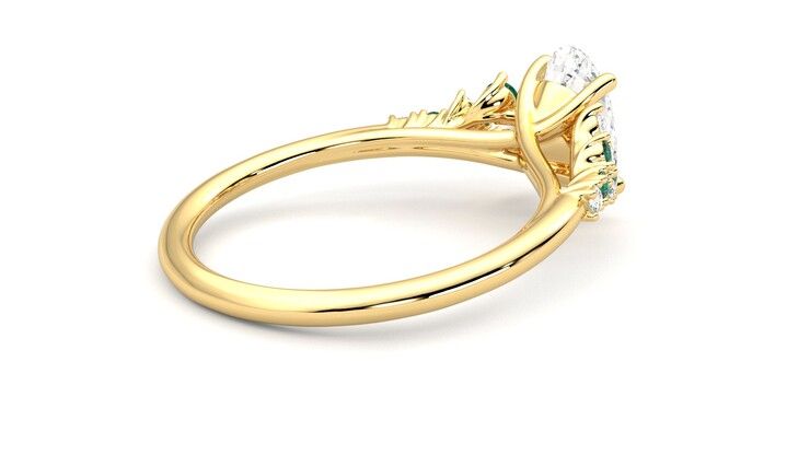 Taylor & Hart Marula Oval Engagement Ring 360 degree image 12