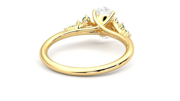 Taylor & Hart Marula Oval Engagement Ring 360 degree image 14