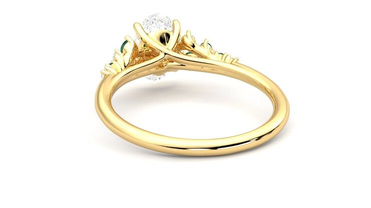 Taylor & Hart Marula Oval Engagement Ring 360 degree image 16