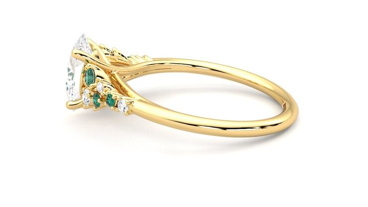 Taylor & Hart Marula Oval Engagement Ring 360 degree image 20