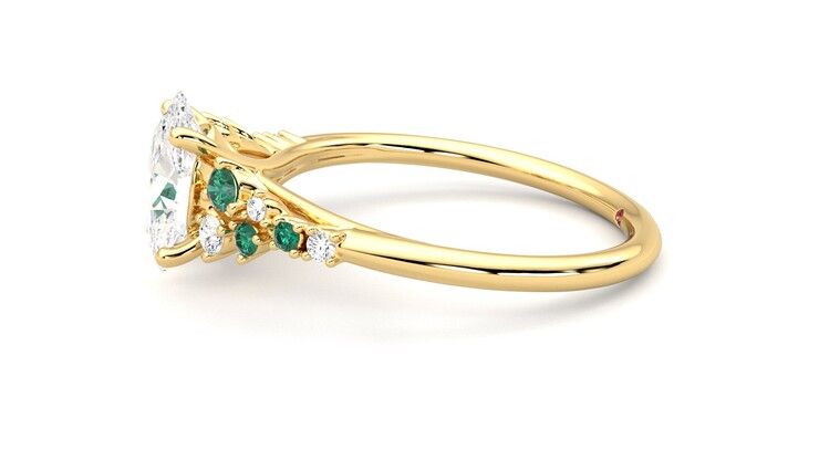 Taylor & Hart Marula Oval Engagement Ring 360 degree image 21