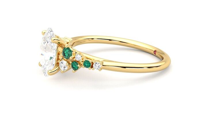 Taylor & Hart Marula Oval Engagement Ring 360 degree image 22