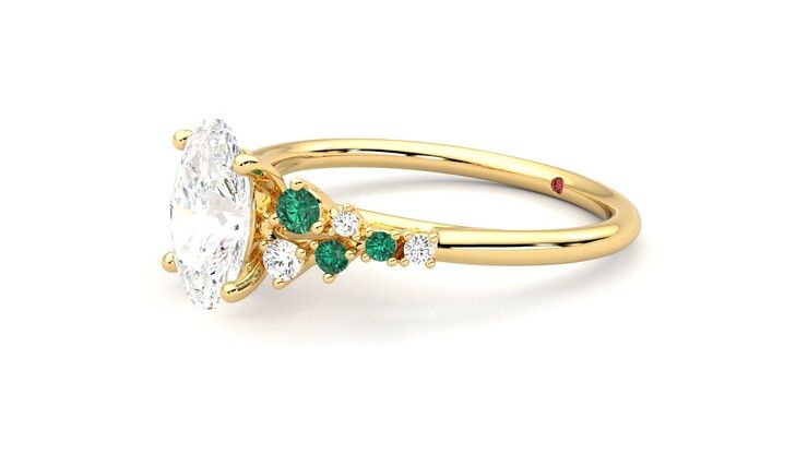 Taylor & Hart Marula Oval Engagement Ring 360 degree image 23