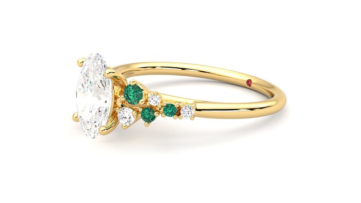 Taylor & Hart Marula Oval Engagement Ring 360 degree image 23
