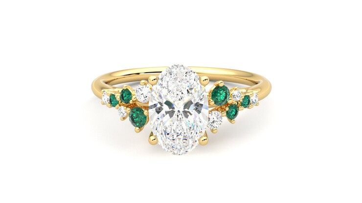 Taylor & Hart Marula Oval Engagement Ring 360 degree image 29