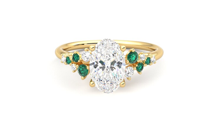Taylor & Hart Marula Oval Engagement Ring 360 degree image 29