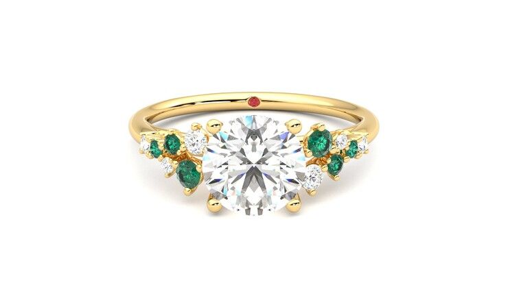 Taylor & Hart Marula Round Engagement Ring 360 degree image 0