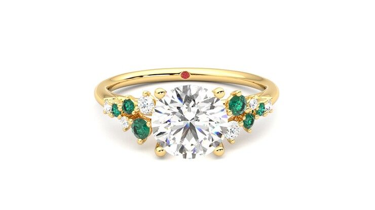 Taylor & Hart Marula Round Engagement Ring 360 degree image 1