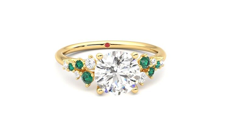 Taylor & Hart Marula Round Engagement Ring 360 degree image 2