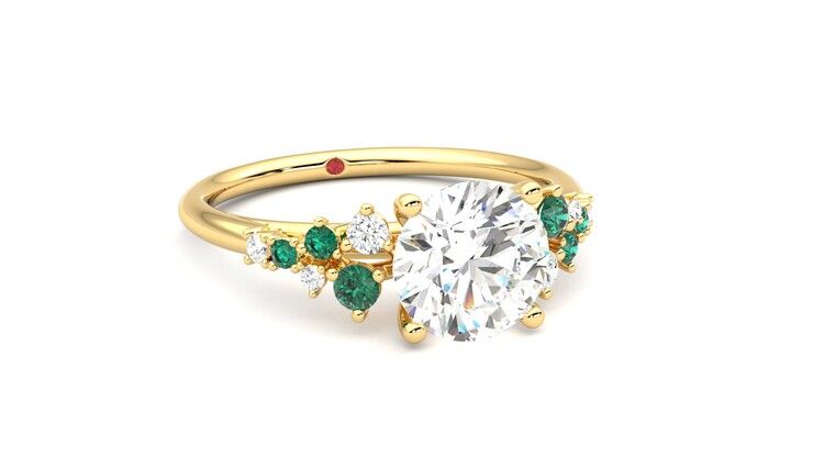 Taylor & Hart Marula Round Engagement Ring 360 degree image 4